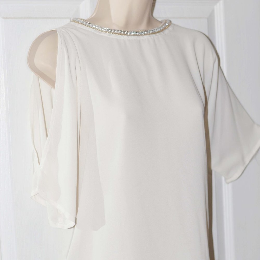Dressy Top with Rhinestone accents